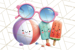 Farm Animals Pool Party Clipart, Summer Farm Animals PNG Product Image 5