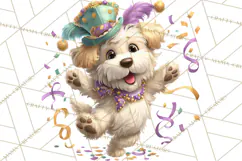 Cute Mardi Gras Characters PNG Kids Animals Carnival Clipart Product Image 5