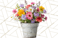 Charming Wildflower Market Floral Clipart PNG Product Image 3