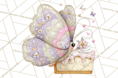 Valentine Butterfly Clipart, Heart Wing PNG Graphics Product Image 3