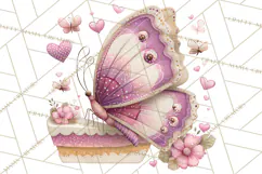 Valentine Butterfly Clipart, Heart Wing PNG Graphics Product Image 4