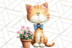 Farm Animals Gardening Clipart, Cute Farm Animal Garden PNG Product Image 2