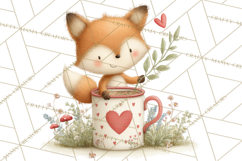 Cozy Cottage Valentine Critters Clipart PNG Animals Product Image 2