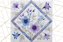 Quilt Squares Clipart PNG Rustic Patchwork Product Image 4