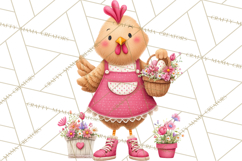 Farm Animals Gardening Clipart, Cute Farm Animal Garden PNG Product Image 2