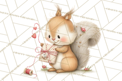 Cozy Cottage Valentine Critters Clipart PNG Animals Product Image 2