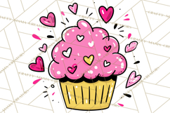Bubblegum Pop Valentine Clipart PNG Hearts Candy Cupcakes Product Image 4