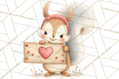 Cozy Cottage Valentine Critters Clipart PNG Animals Product Image 3