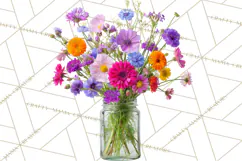 Charming Wildflower Market Floral Clipart PNG Product Image 4