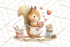 Cozy Cottage Valentine Critters Clipart PNG Animals Product Image 4