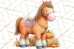 Farm Animals Gardening Clipart, Cute Farm Animal Garden PNG Product Image 5