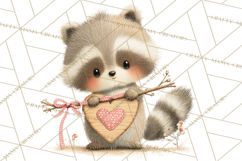 Cozy Cottage Valentine Critters Clipart PNG Animals Product Image 2