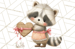 Cozy Cottage Valentine Critters Clipart PNG Animals Product Image 3