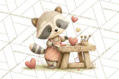 Cozy Cottage Valentine Critters Clipart PNG Animals Product Image 4