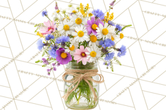 Charming Wildflower Market Floral Clipart PNG Product Image 2