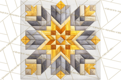 Quilt Squares Clipart PNG Rustic Patchwork Product Image 2
