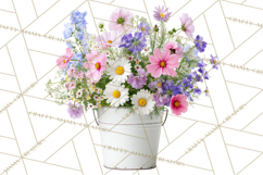 Charming Wildflower Market Floral Clipart PNG Product Image 3