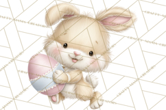 Easter Bunnies Clipart, Cute Cartoon Bunnies Png Product Image 5