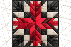 Quilt Squares Clipart PNG Rustic Patchwork Product Image 2