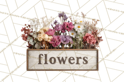 Charming Wildflower Market Floral Clipart PNG Product Image 3