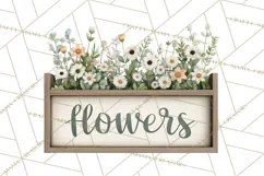 Charming Wildflower Market Floral Clipart PNG Product Image 4