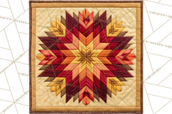 Quilt Squares Clipart PNG Rustic Patchwork Product Image 4
