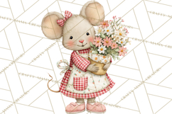 Cozy Cottage Valentine Critters Clipart PNG Animals Product Image 5