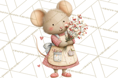 Cozy Cottage Valentine Critters Clipart PNG Animals Product Image 2