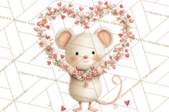 Cozy Cottage Valentine Critters Clipart PNG Animals Product Image 3