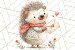 Cozy Cottage Valentine Critters Clipart PNG Animals Product Image 5