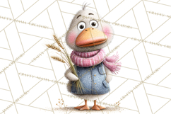 Farm Animals Gardening Clipart, Cute Farm Animal Garden PNG Product Image 5