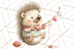 Cozy Cottage Valentine Critters Clipart PNG Animals Product Image 2