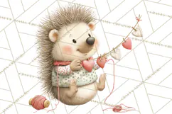 Cozy Cottage Valentine Critters Clipart PNG Animals Product Image 2