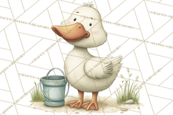 Farm Animals Clipart PNG, Cow Pig Sheep Horse Chicken Goat Product Image 2