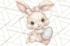 Easter Bunnies Clipart, Cute Cartoon Bunnies Png Product Image 2