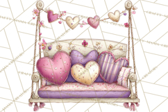 Heart Homes Valentine Clipart, Cozy Cottage PNG Product Image 2
