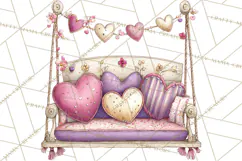Heart Homes Valentine Clipart, Cozy Cottage PNG Product Image 2