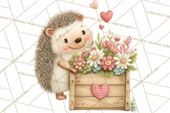 Cozy Cottage Valentine Critters Clipart PNG Animals Product Image 3