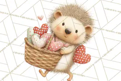 Cozy Cottage Valentine Critters Clipart PNG Animals Product Image 4