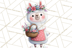 Farm Animals Gardening Clipart, Cute Farm Animal Garden PNG Product Image 5