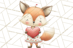 Cozy Cottage Valentine Critters Clipart PNG Animals Product Image 2