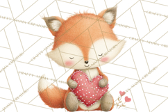 Cozy Cottage Valentine Critters Clipart PNG Animals Product Image 3