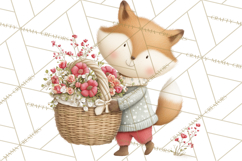 Cozy Cottage Valentine Critters Clipart PNG Animals Product Image 4
