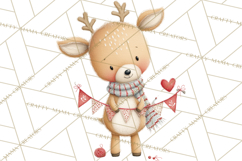 Cozy Cottage Valentine Critters Clipart PNG Animals Product Image 2
