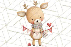 Cozy Cottage Valentine Critters Clipart PNG Animals Product Image 2