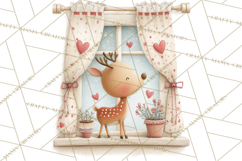 Cozy Cottage Valentine Critters Clipart PNG Animals Product Image 3