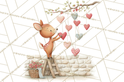 Cozy Cottage Valentine Critters Clipart PNG Animals Product Image 4