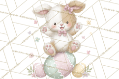 Easter Bunnies Clipart, Cute Cartoon Bunnies Png Product Image 3