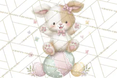 Easter Bunnies Clipart, Cute Cartoon Bunnies Png Product Image 3