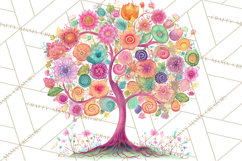 Whimsical Forest Doodle Trees And Animals PNG Clipart Product Image 2